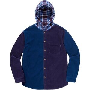 Rare SUPREME Limited Edition Color Block Corduroy Hoodie Shirt